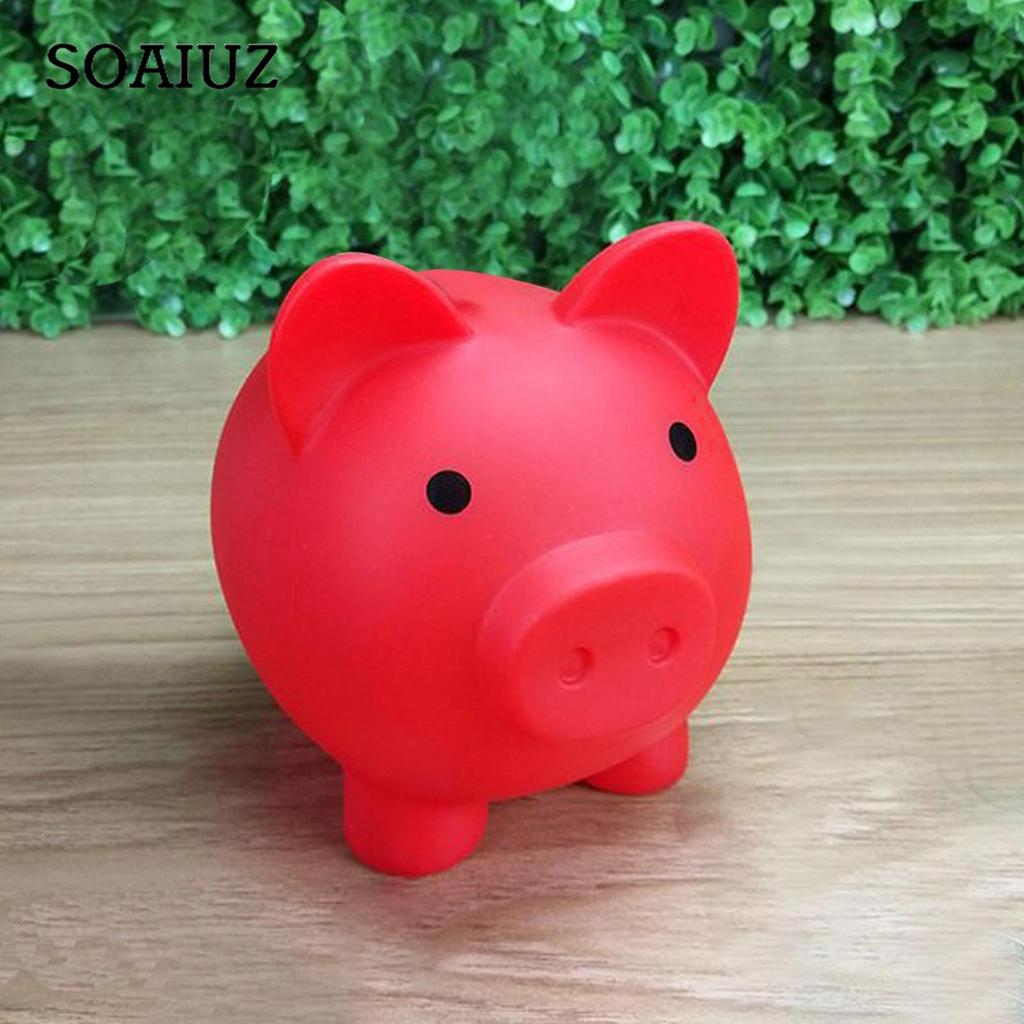 Ramidos Cute Pig Bank Plastic Pig Money Bank Multiple Color For Boys Girls Kids Adults