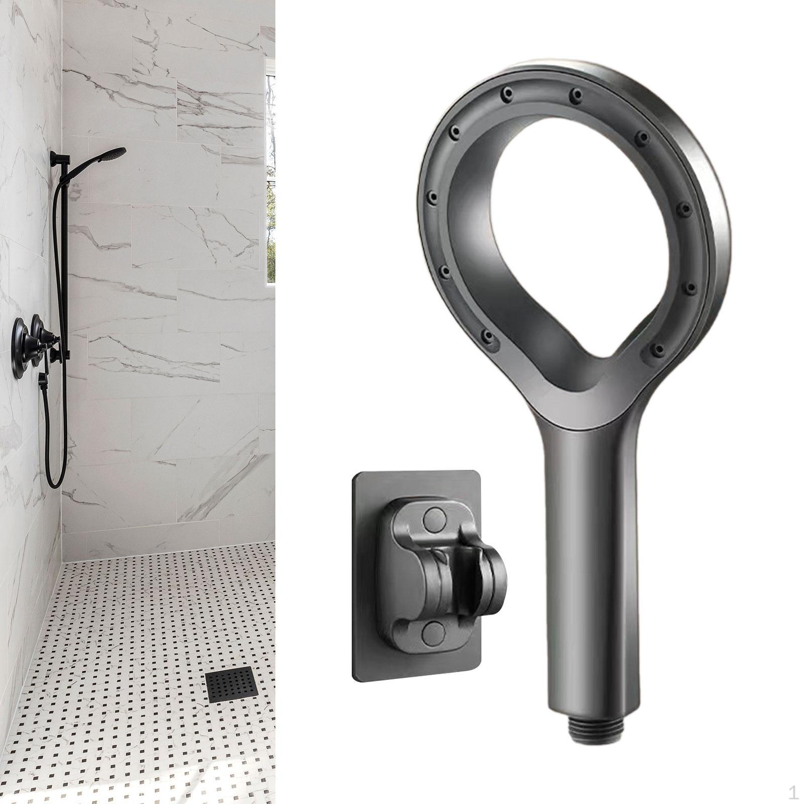 Handheld Shower Head Kit for Enhanced Water Flow Gray