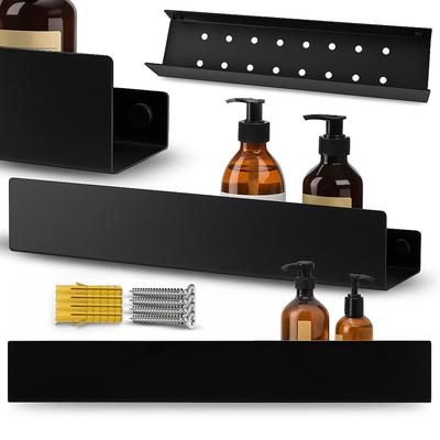 Heckermann Black Bathroom Shelf 40cm