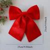 Christmas Decorative Knots 25x25cm Red Velvet Ribbon Bows Large Size Plush Bow Flower Craft Christmas Tree Ornaments Deco Noel