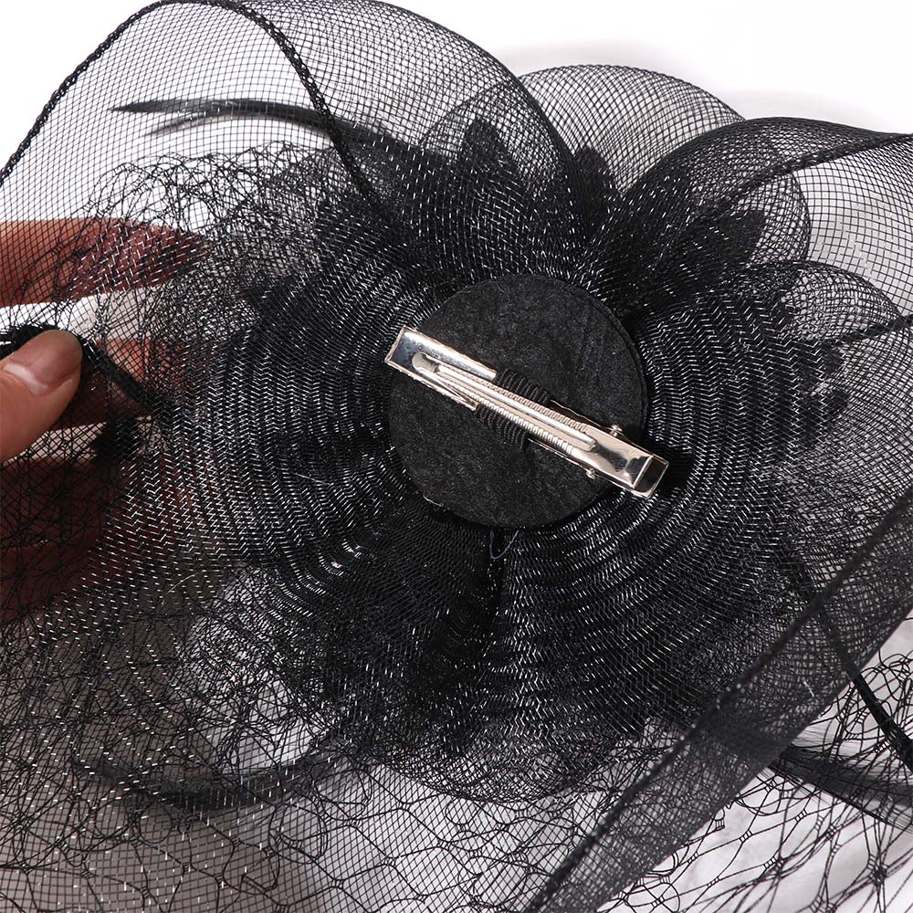 Hepburn Bride Veil Hairdband French Style Mesh Veil Face Cover Fashion Bridal Headband  Headdress