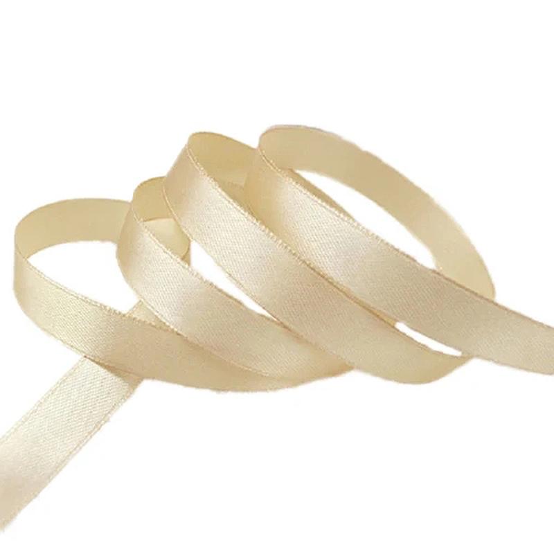 (25 Yards/Rolle)12mm Cremeweiß einseitiges Satinband Band Dekoration Geschenk Weihnachtsband