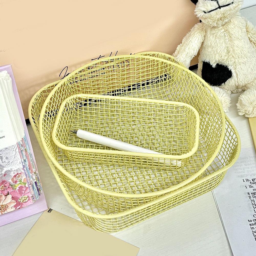 Make-Up Sortierhalter Foto-Karten Hülle Schreibtisch Kleinkram Organizer Schreibwaren Box Metall Aufbewahrungskorb Büro Heimbedarf