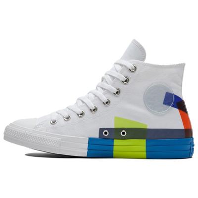 Chuck Taylor All Star Comfortable Versatile Trendy Classic High-Top Canvas Shoes Unisex Sneakers White Blue 173184C