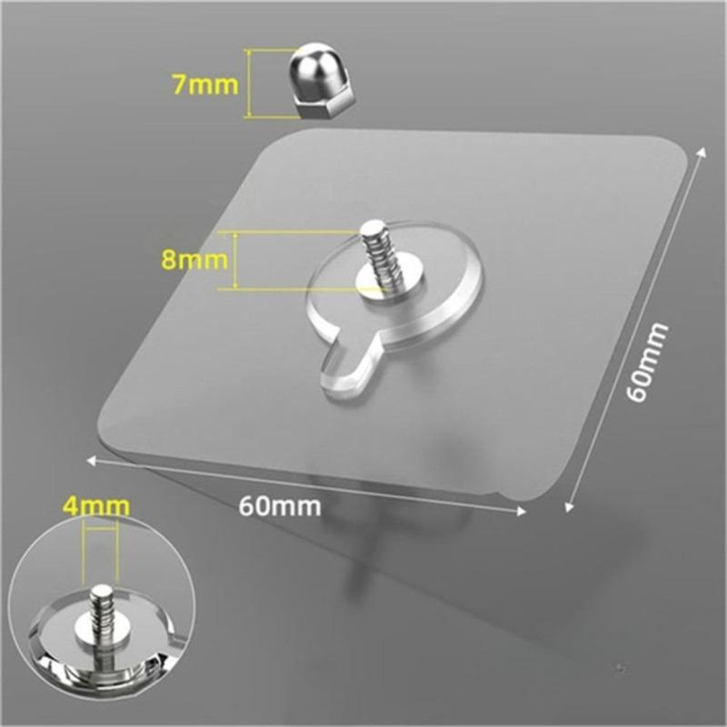 [2/5/10/20PCS] Self Adhesive Punch Free Wall Hook for Hanging Pictures and Frames for Home Decor Organization Hardware Accessories