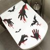 Fun-m187 Halloween Bat Blood Handprint Bathroom Bathroom Ambience Decorative Toilet Sticker