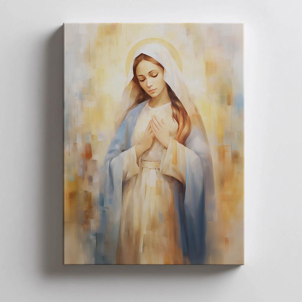 Plakat Maryja: Symbol Spokoju Plakat Maryja: Symbol Spokoju, 50X70 Cm, Bez Ramy, Płótno Premium Na Blejtramie