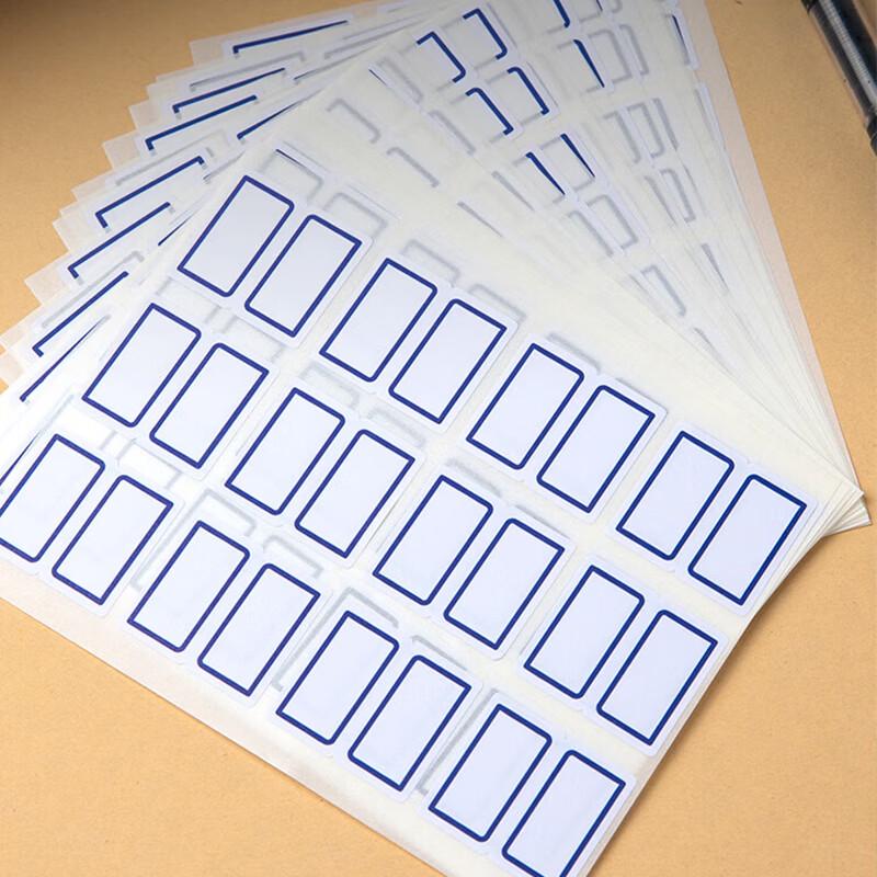 COMIX 24x27mm Blue Frame Self-Adhesive Label Stickers