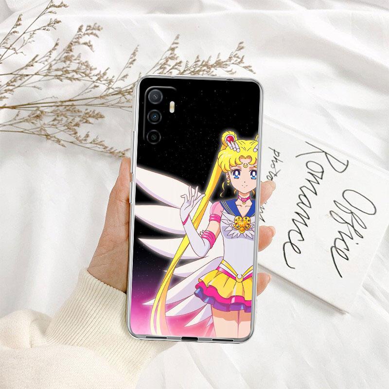 TR34 S-Sailors Art M-Moon Transparent Phone Case for Motorola Moto Edge 20 30 40 50 S30 Fusion Ultra Pro Neo Lite + G200 G23