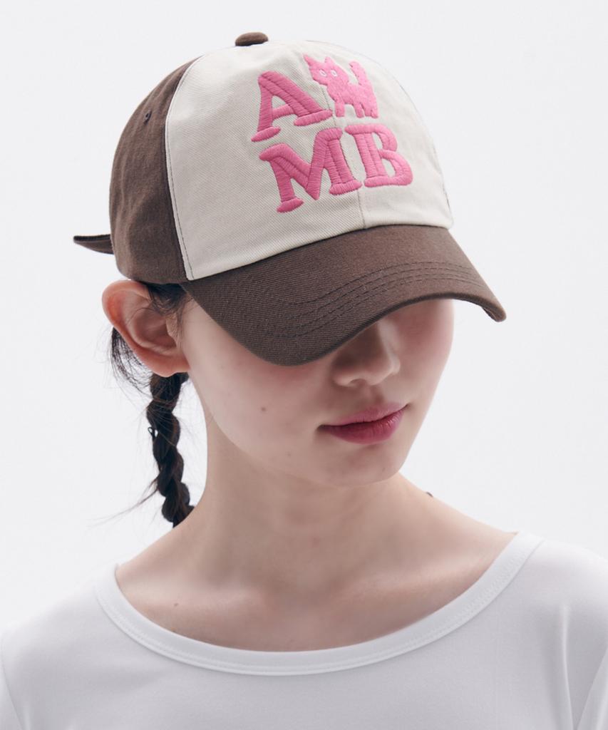AMBLER Amb Cat Embroidered Ball Cap Ah601 (Brown)