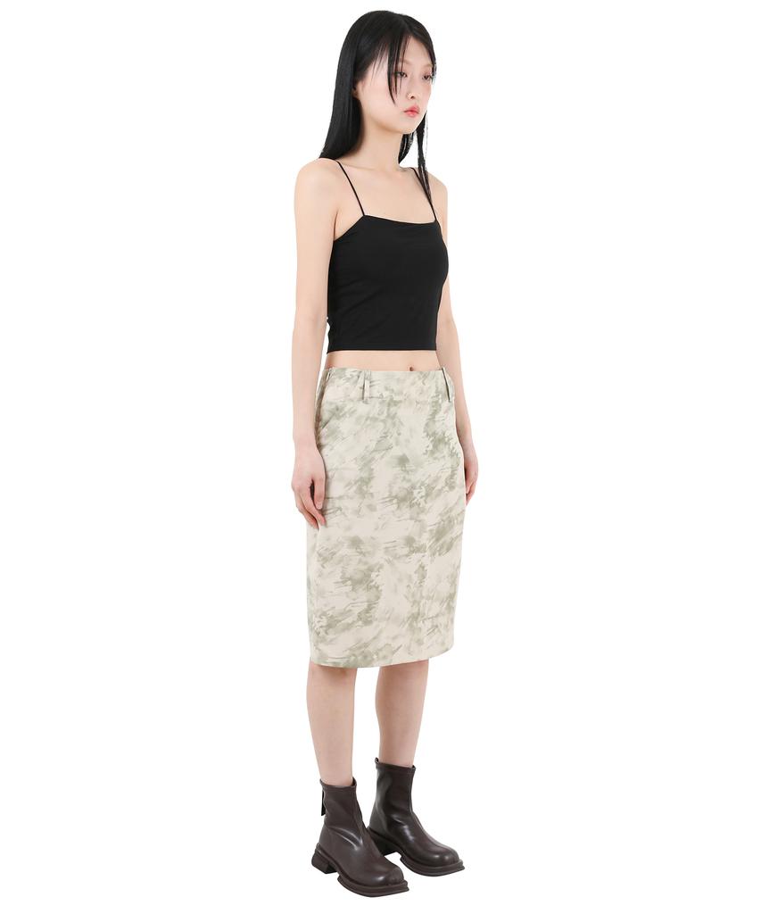 Catharsis Pattern Medium Skirt Olive One Size
