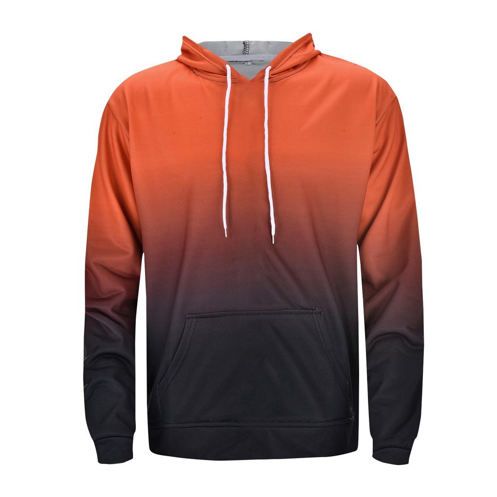 Męskie luźne bluzy z długim rękawem w gradientowych kolorach. Męskie sportowe bluzy z długim rękawem