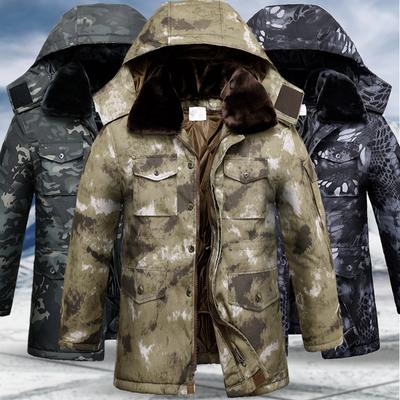 Autumn and Winter Camouflage Coats, Outdoor Cold and Waterproof Military Cotton Coats, Warm Cotton Coats, Thickened Workwear, Camouflage Cotton Coats