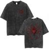 Vintage Washed Anime Hunter X Hunter Tshirt Phantom Troupe Spider Logo Short Sleeve T Shirts Cotton Casual Oversized Tshirts