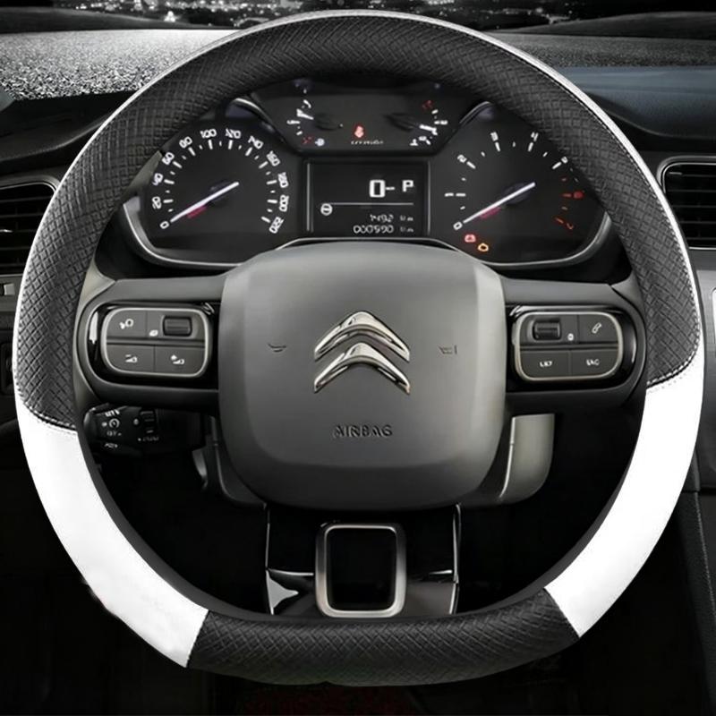 D Type Steering Wheel Cover For Citroen C3 II III 2009 - 2019 2020 C3 AIRCROSS 2017 2018 2019 2020 2021 Berlingo 3 C4 Picasso 2