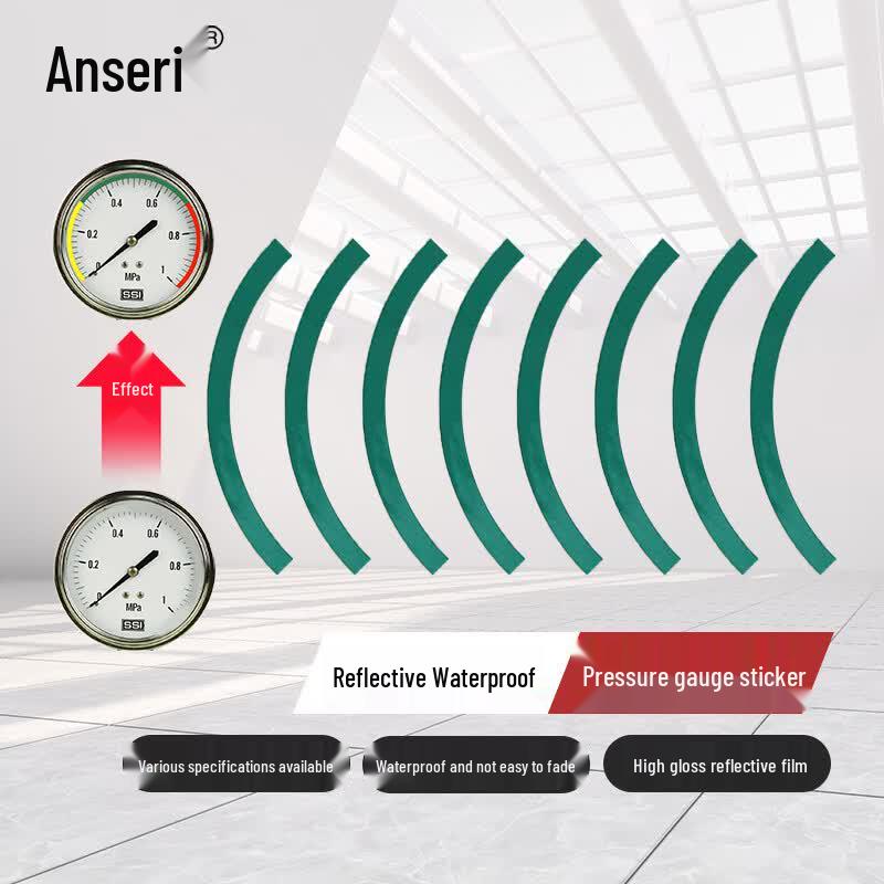 Ansell Reflective Waterproof Pressure Gauge Indicator Sticker
