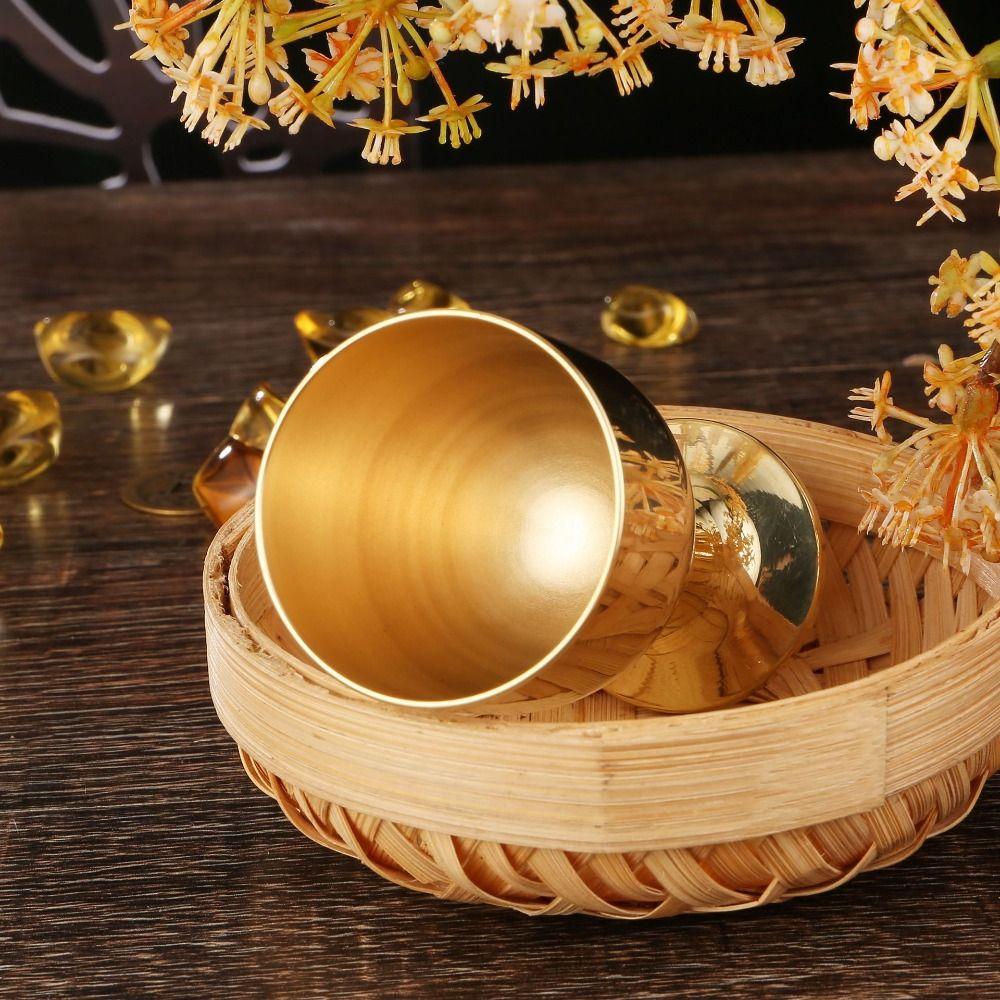 Not Fade Desktop Ornaments Wear-resistant Brass Cup Easy to Clean Goblet Cocktail