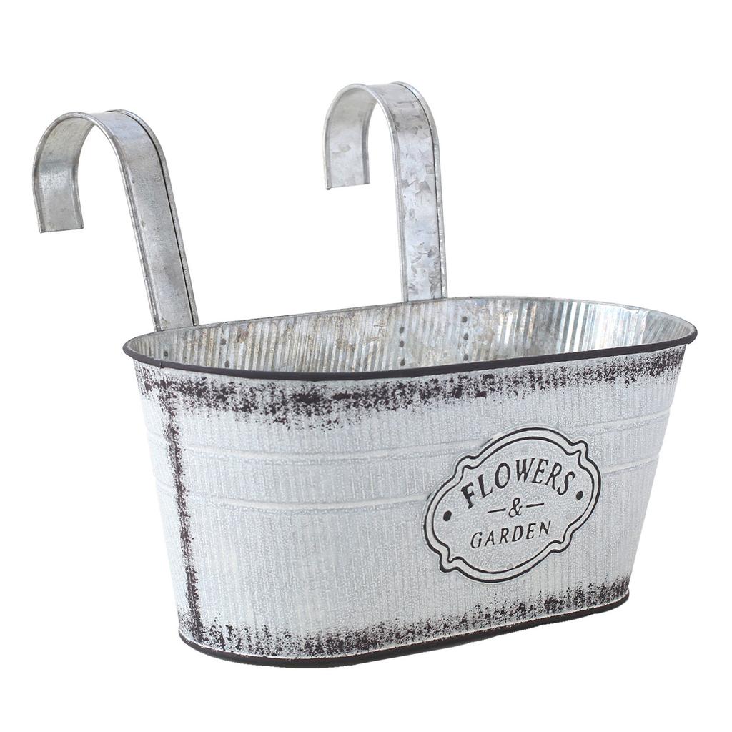 Závěsné květinové sukulenty květináče železné nástěnné vnitřní venkovní dekorace domácí zahrada Kovový kbelík květinový koš