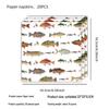 Cross-border Fishing Theme Party Supplies: Paper Plates, Flags, Napkins, and Creative Decorations Set
