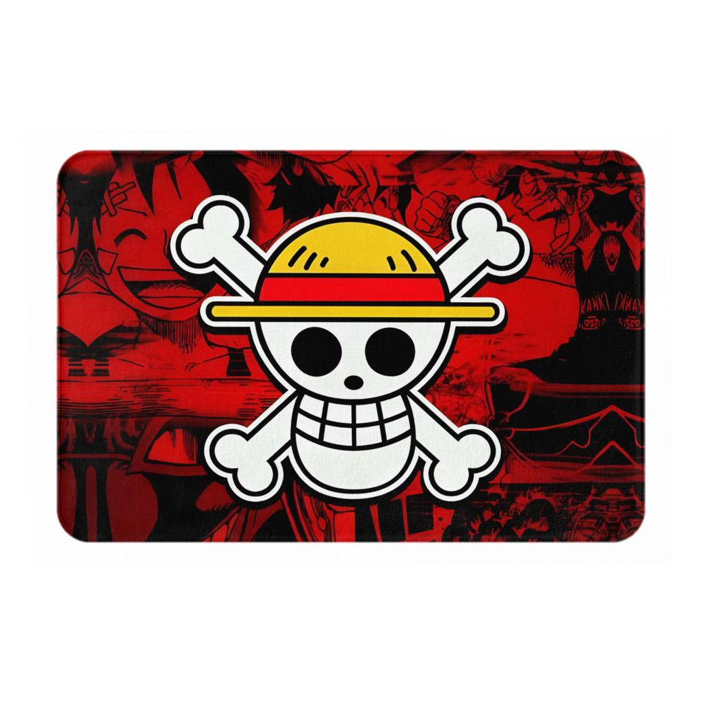 One Piece Anime Front Door Floor Entrance Mat Indoor Straw Hat Luffy Bathroom Kitchen Doormat Bedroom Carpet Rug