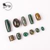 Tibetan Three-Eyed Dark Green Agate Dzi Pendant Necklace