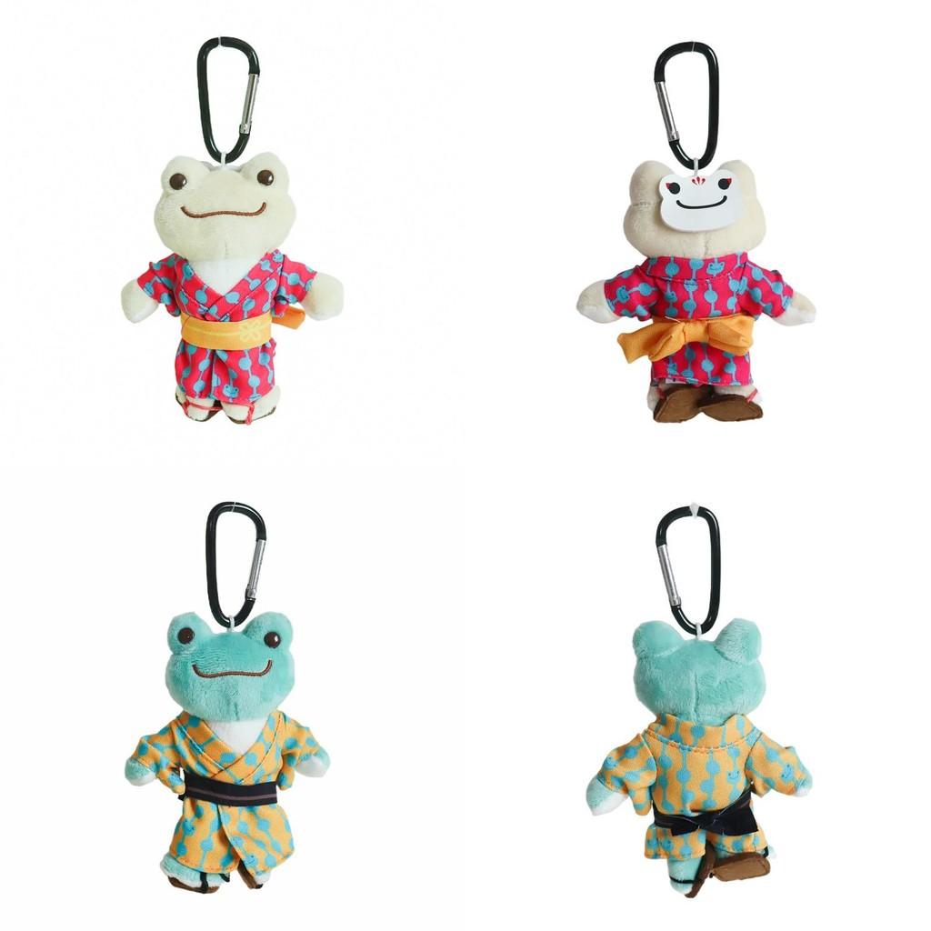 Cute Kimono Smiling Big Eyes Frog Plush Toy Keychain Pendant For Bag Charm And Gift