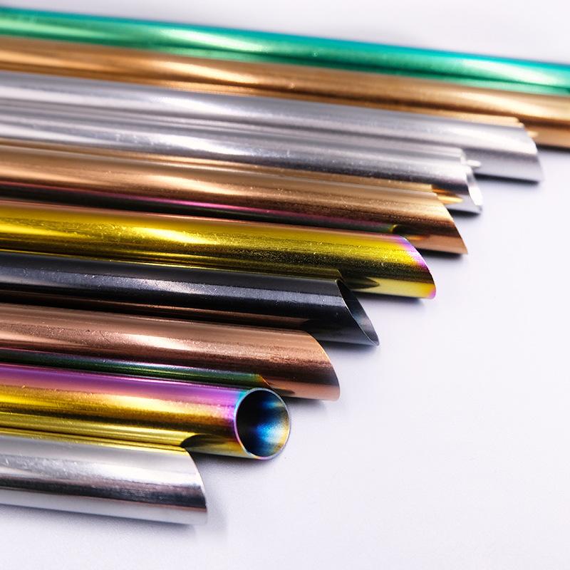 4-teiliges Set aus wiederverwendbaren Metall-Strohhalmen aus 304 Edelstahl mit 12 mm Durchmesser für Bubble Tea, Milchshakes und Boba-Trinkhalme mit 2 Bürsten