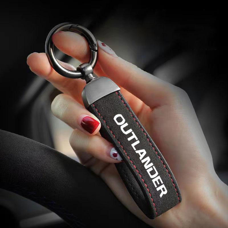 Anti-lost Car Keychain Fashing Decoration Keyring Auto Vehicle Key Chain Holder Gift For Mitsubishi Outlander Car Accessorie