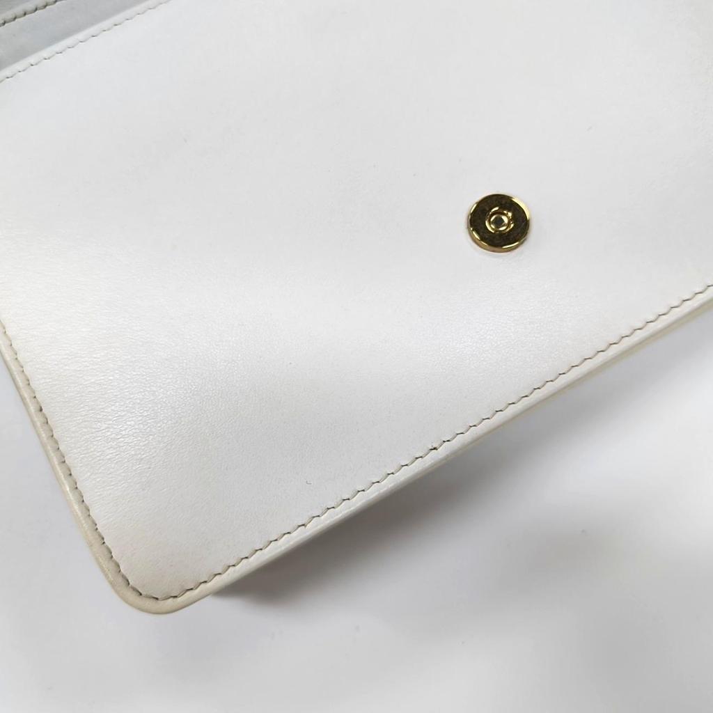 [Pre-Owned] Mini White Leather Shoulder Bag - Good #QOHS3F