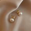 Vintage Pearl Stud Earrings - Luxurious Ear Accessories with Simple and Elegant Style - Zirconium Stone Silver Hook Earrings