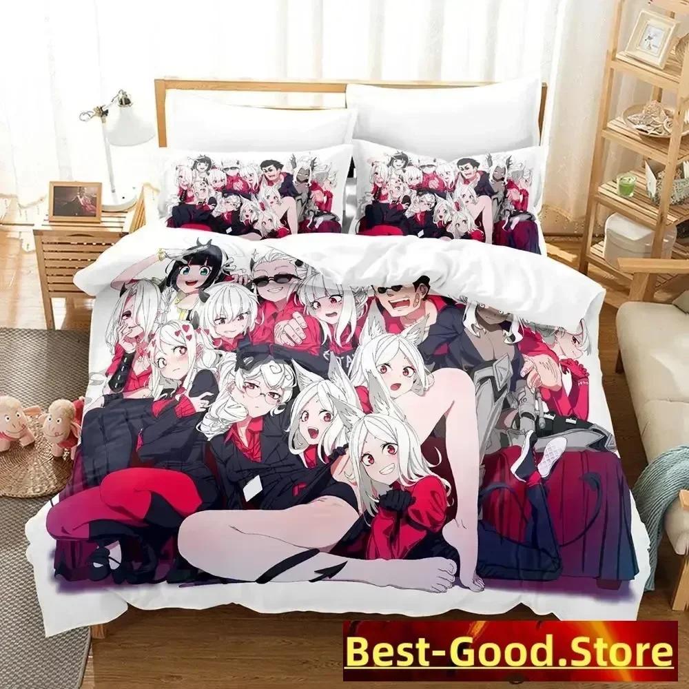 Helltaker Bettwäsche-Set Bettbezug Laken Bedrucktes Bett-Set Kissenbezug Bett Voll Queen King Size Bettdecke Schlafzimmer