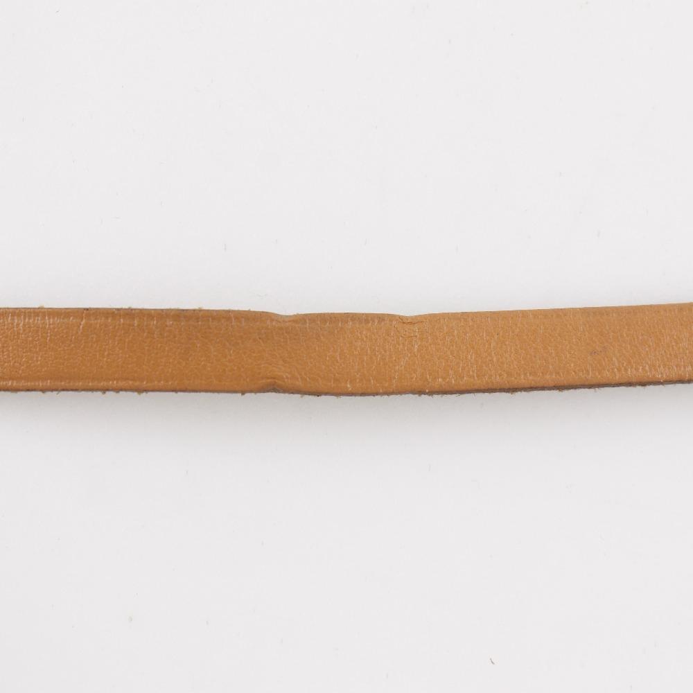 Hermes Appi 3 Bracelet Choker Brown/SilverHardware Leather 11g Unisex Used