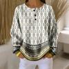 Women's Casual Shirts Long Sleeve Tops Button Up V Neck Loose Knit Fall Favorites For Women
