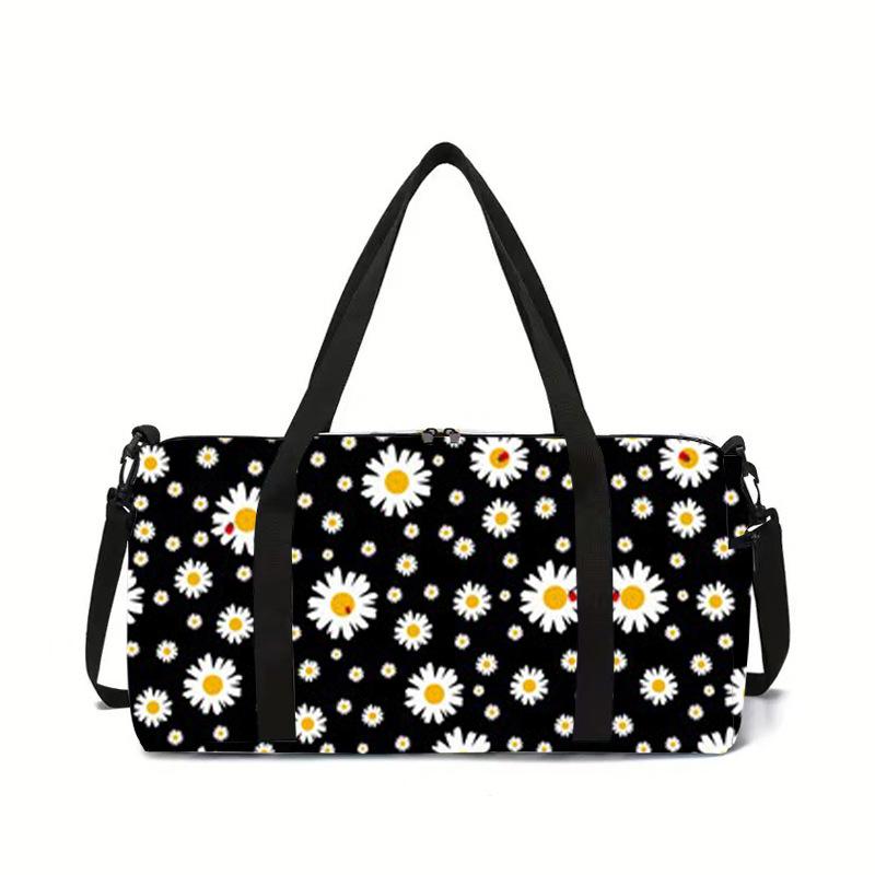 Cat And Sunflower Outdoor Travel Bag Luggage Storage Bag Large Capacity Travel Bag Clothing Storage Bag