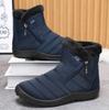 Winter Cotton Shoes Women's Men Winter New Style Side Zipper Middle Top Warm Snow Boots Light Thick Cotton Boots
