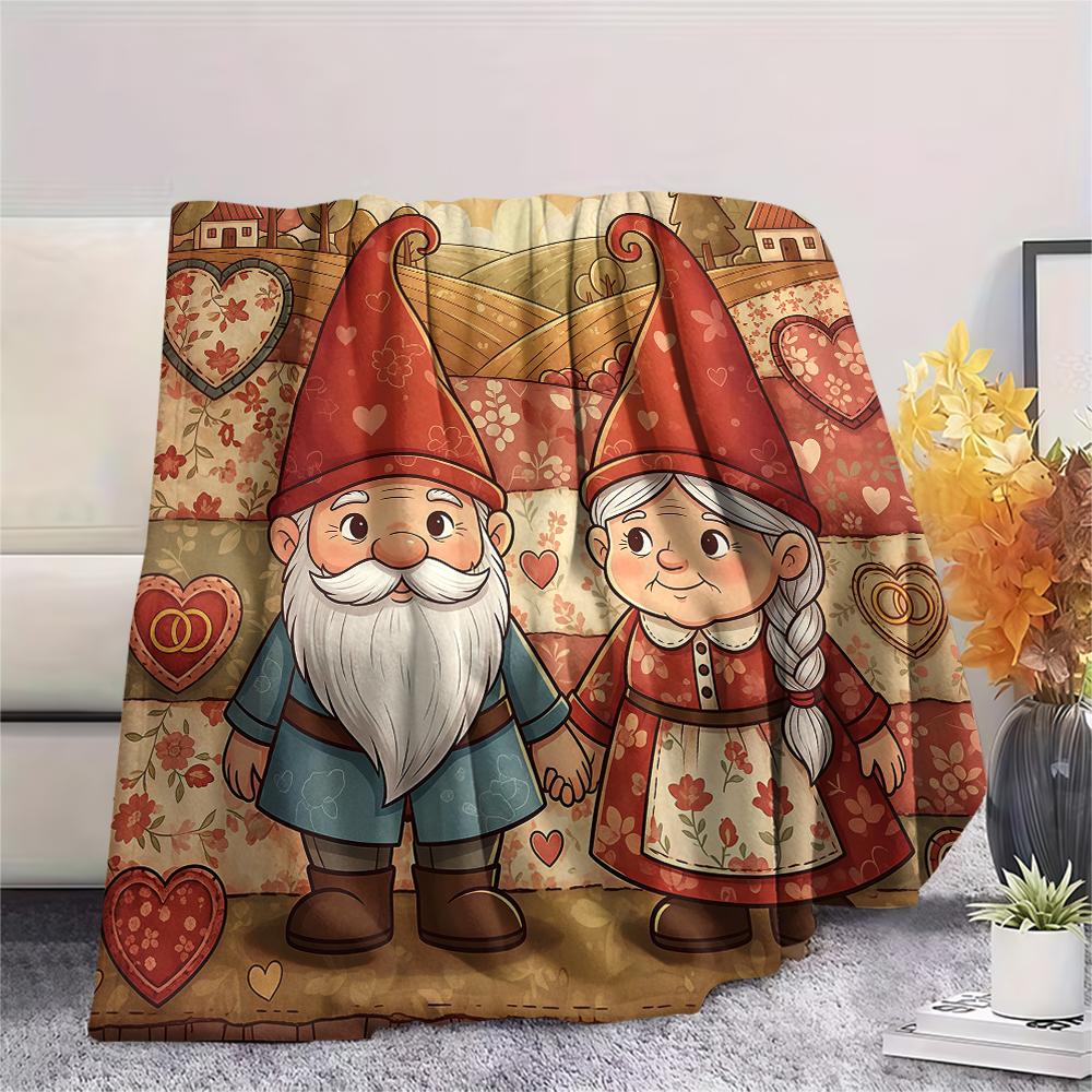 1 Stück Valentinstag Druck Flanelldecke, Hohe Qualität, Bequem für Alle Jahreszeiten, Heimdekoration, Perfekt für Weihnachten, Geburtstagsgeschenk