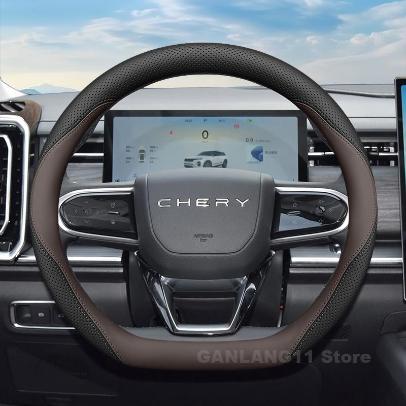 Leder Lenkradbezug für Auto für Chery Jaecoo 7 Tiggo 2 3 4 7 8 Serie Sommer Auto Lenkrad Chery Jaecoo 7 Zubehör