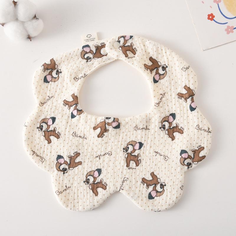 

Cotton Gauze Baby Feeding Bibs Summer Soft Petal Infants Print Saliva Towel Newborn Toddler Burp Cloth Kid Bib New Korean Style оленёнок