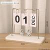 Nordic Minimalist Wooden Desk Calendar Ornament - Soft Decorative Date Display with Free Shipping
