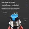 Waterproof Haobo Metal Emergency Stop Switch with Lace Head, 1NO1NC, 16/19/22mm