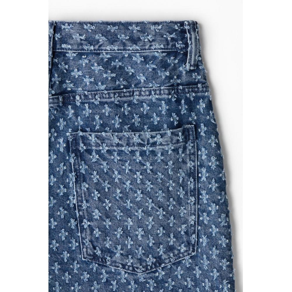 H M Super Baggy Jeans deniM Blue Pattern