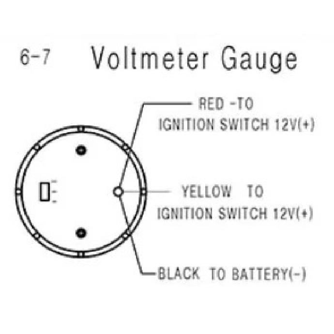 Dynoracing 2'' 52mm Car Voltmeter 8-18 Volt Gauge 7 Colors Pointer voltage meter With Stepper Motor