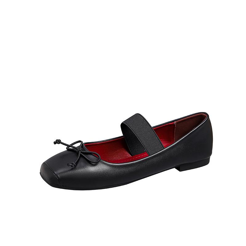IPPEUM Mary Janes Women Ballet Flats Plus Size 44 Square Toe Pumps Flat 2025 New Ballerina Shoes