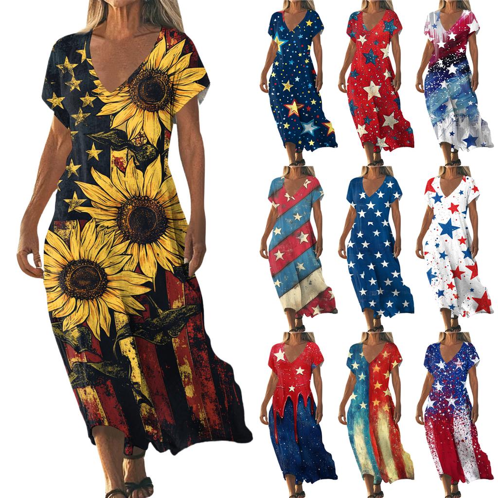 Flag Dress for Women 4Th Of July Dresses for Women Patriotic Dress for Women Dress for Women Flag Dress