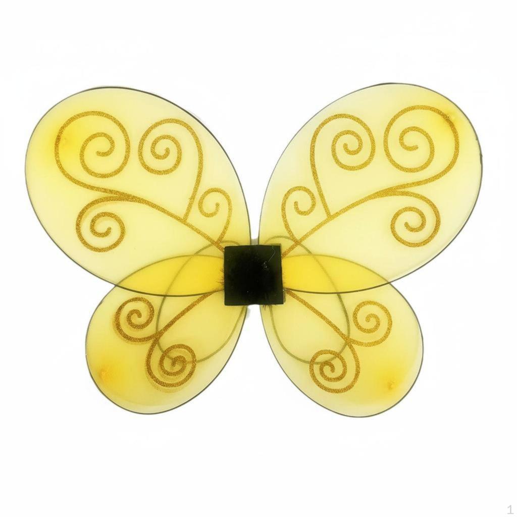 Elastic Shoulder Straps Costume Wing Glittery Design Cute Accessories for Young Children,