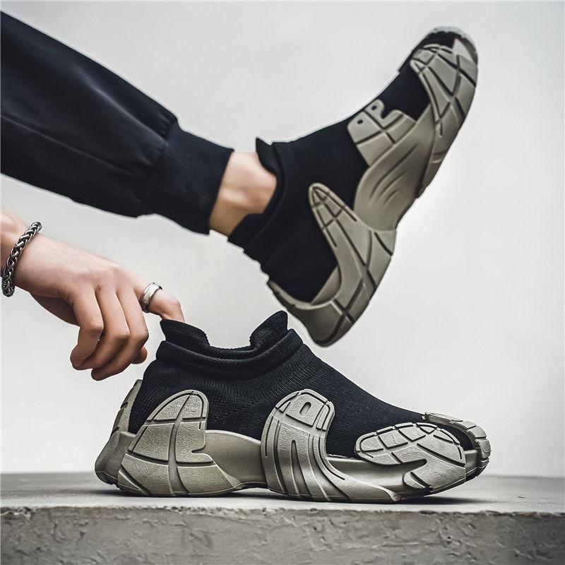 Pantofi sport casual pentru bărbați 2025, respirabili, din plasă Flyknit, slip-on