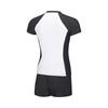 Li Ning Swimming Series Color Block Round Neck Pullover Short Sleeve Two-Piece Swimsuit Women Swimsuit White Black ASLT076-1