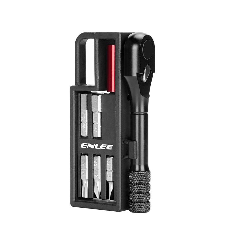 

Reversible Bike Ratchet Tool Multi Hex Keys Set Portable Design For Quick Bike Repair And Maintenance Cycling Accessory чорний