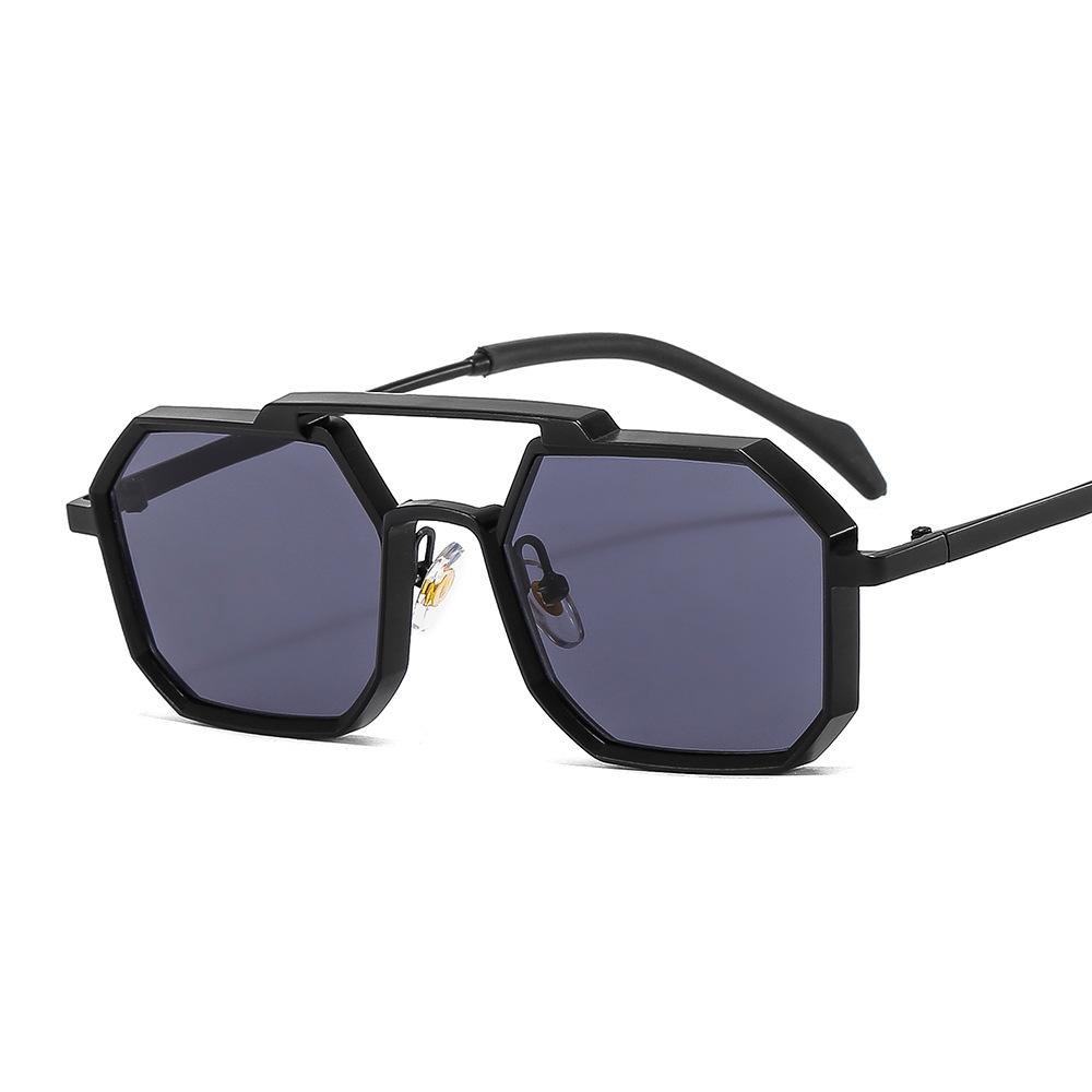 Punk Metal Polygon Sunglasses Men and Women Personality European and American Fashion Sunglasses Color