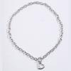 Titanium Steel Does Not Fade, Simple High-end Necklace Women's Fashion Stainless Steel Love Necklace Stud Earrings Three-piece Set
